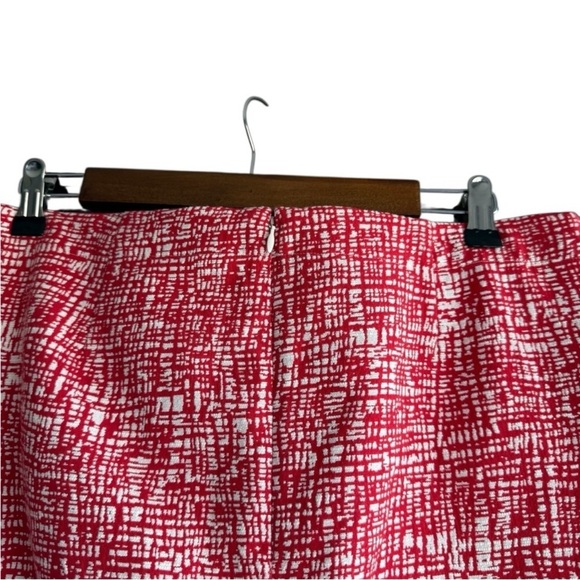 STAUD Red and White Tweed Buttoned Garment Skirt Size L - Picture 8 of 10